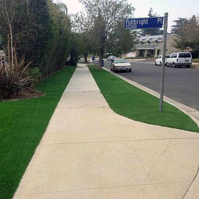 Artificial Turf Installation Saint Augustine Beach, Florida City Landscape, Front Yard